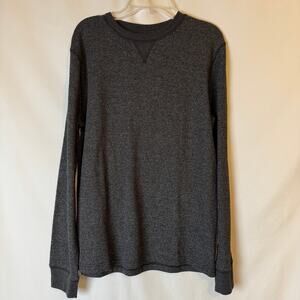 NWOT Wonder Nation Boys Long Sleeve Black & Gray Thermal Shirt XL